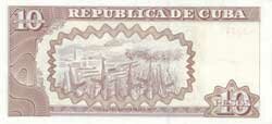 10 кубинских песо реверс