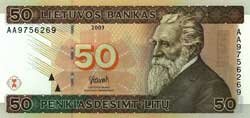50 литовских лит аверс