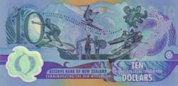 10 новозеландских долларов реверс