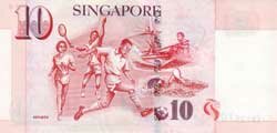 10 сингапурских долларов реверс