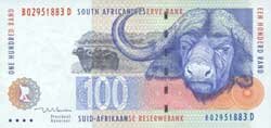 100 южноафриканских рэндов аверс