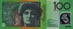 100 австралийских долларов аверс