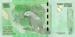 1000 конголезских франков реверс