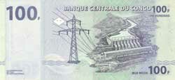 100 конголезских франков реверс