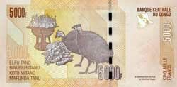 5000 конголезских франков реверс