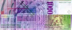 1000 швейцарских франков реверс