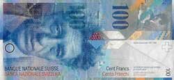 100 швейцарских франков аверс