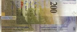 200 швейцарских франков реверс