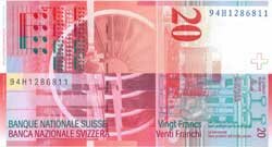20 швейцарских франков реверс