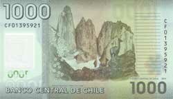 1000 чилийских песо реверс