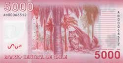 5000 чилийских песо реверс