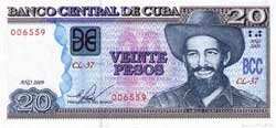 20 кубинских песо аверс
