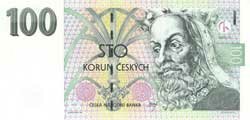 100 чешских крон аверс