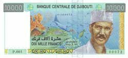 10000 франков Джибути аверс