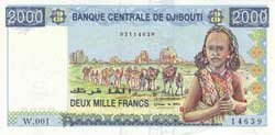 2000 франков Джибути аверс
