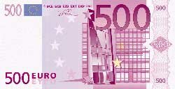 500 евро аверс