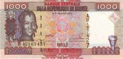 1000 гвинейских франков аверс
