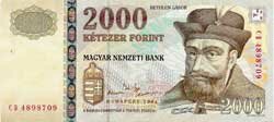 2000 венгерских форинтов аверс