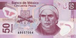 50 мексиканских песо аверс