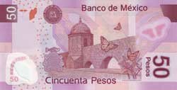 50 мексиканских песо реверс