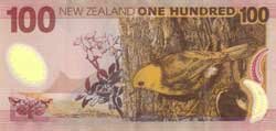 100 новозеландских долларов реверс