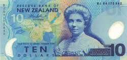 10 новозеландских долларов аверс