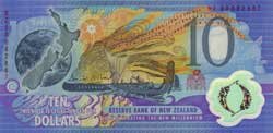 10 новозеландских долларов аверс