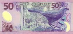 50 новозеландских долларов реверс
