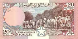 20 сомалийских шиллингов реверс