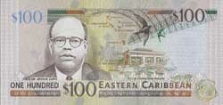 100 восточно-карибских долларов реверс