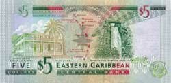 5 восточно-карибских долларов реверс