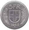 5 швейцарских франков аверс