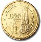 10 европейских центов Австрии реверс