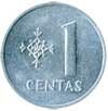 1 литовский цент аверс
