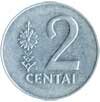 2 литовских цента аверс