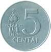 5 литовских центов аверс