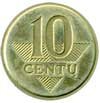 10 литовских центов аверс