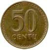 50 литовских центов аверс