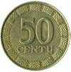 50 литовских центов аверс