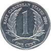 1 восточно-карибский цент аверс
